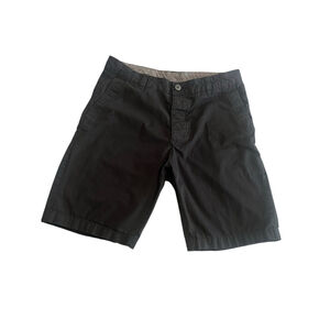 H&M Chino Shorts Mens Boys Size 28 Black Slim Fit Golf Flat Front Cotton Casual